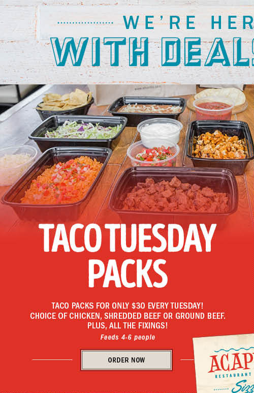 Order Online Now for your Taco Tuesday Packs